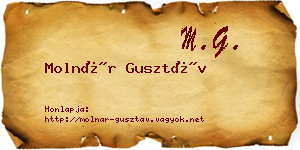 Molnár Gusztáv névjegykártya