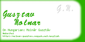 gusztav molnar business card